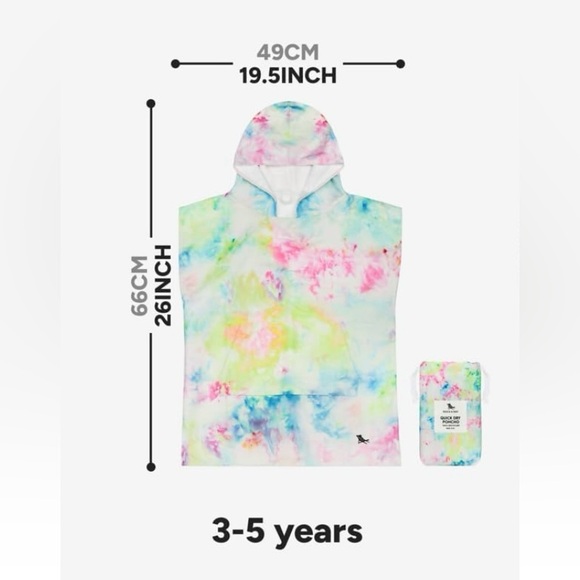 Dock & Bay Poncho with Hood - for Kids - Includes Bag - Picture 3 of 5